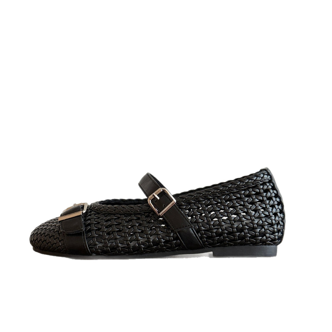 Damen Mary Jane Ballerinas mit modischem Riemchen und eleganter Schnalle EB