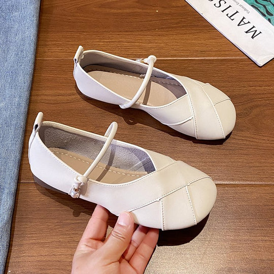Damen Ballerinas mit dekorativem Riemen EB