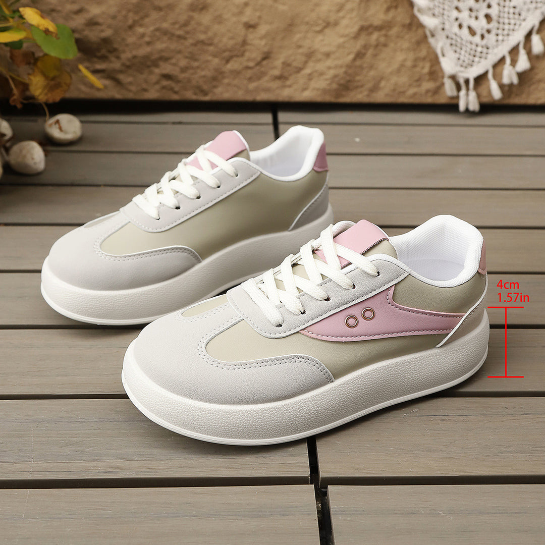 Damen Plattform Sneakers mit sportlichem Chic und gepolstertem Innenfutter EB