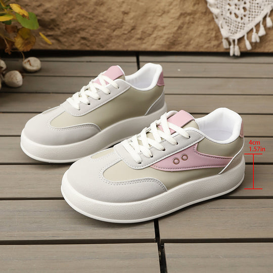 Damen Plattform Sneakers mit sportlichem Chic und gepolstertem Innenfutter EB