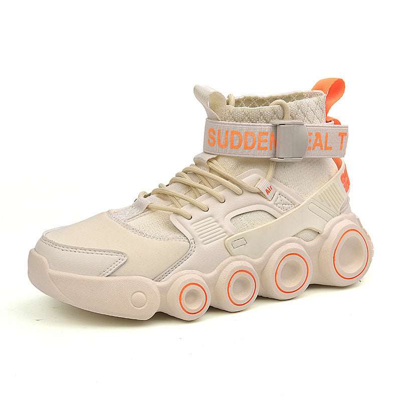 Damen Streetwear High-Top Sneakers mit innovativem Riemensystem EB
