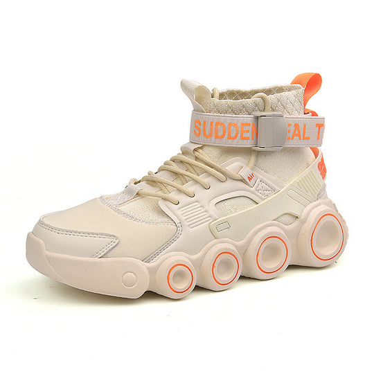 Damen Streetwear High-Top Sneakers mit innovativem Riemensystem EB