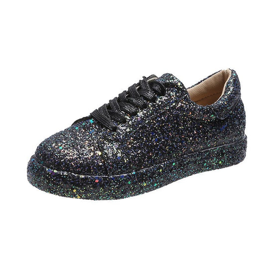Damen Glitzernde Freizeit-Sneaker mit atmungsaktiver Sohle und rutschfestem Design EB