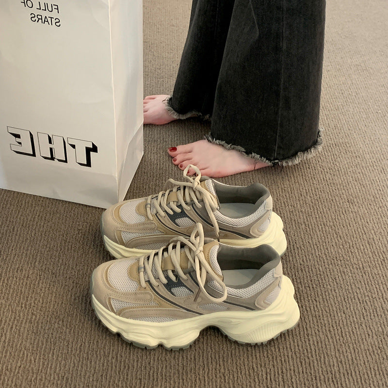 Damen Sportliche Sneakers mit dämpfender Sohle und atmungsaktivem Mesh-Obermaterial EB