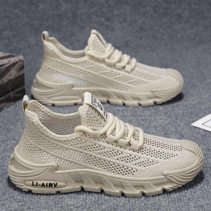 Damen Atmungsaktive Sportsneakers mit elastischer Schnürung und robustem Sohlenprofil EB