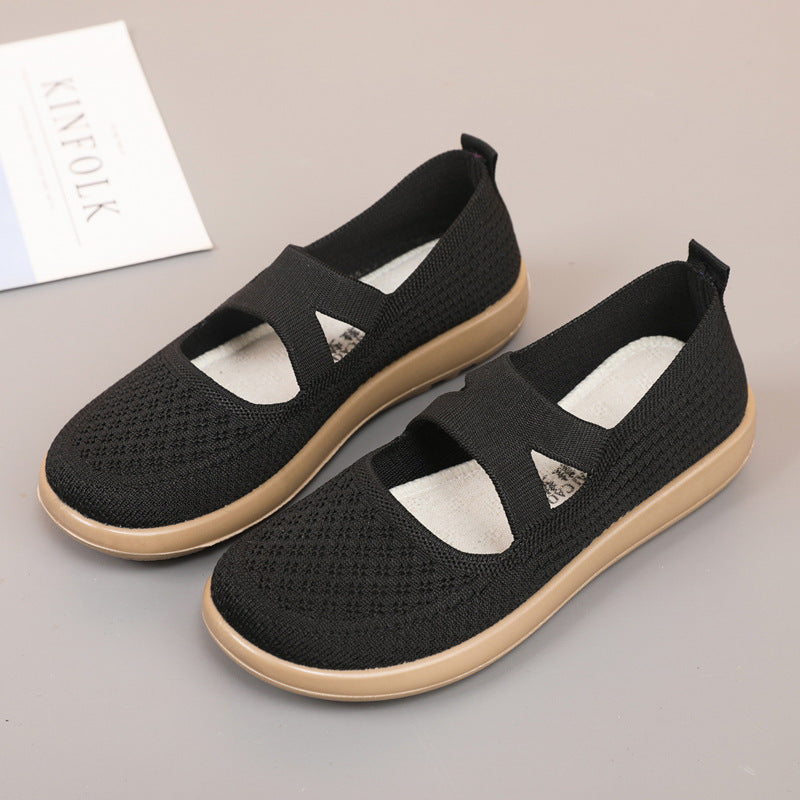 Damen Bequeme Slip-On City-Sneaker mit atmungsaktivem Obermaterial EB
