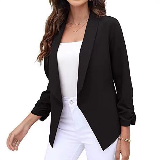 Damen eleganter und luftiger Blazer mit asymmetrischem Schnitt EB