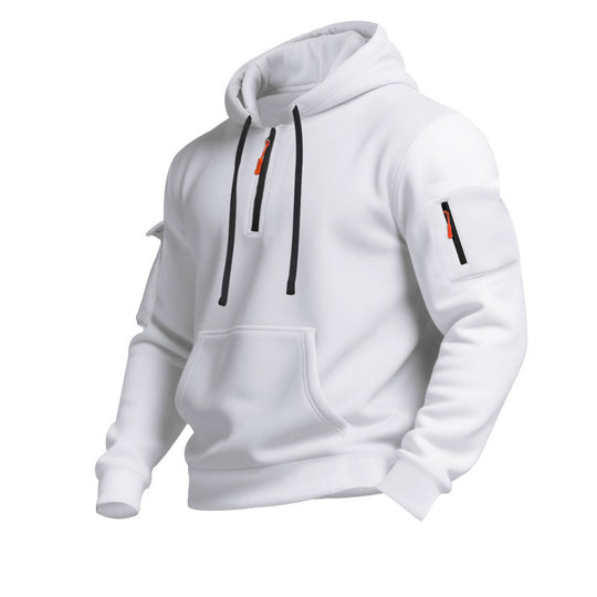 Herren Sportlicher Kapuzenpullover mit Reißverschluss und praktischen Taschen EB