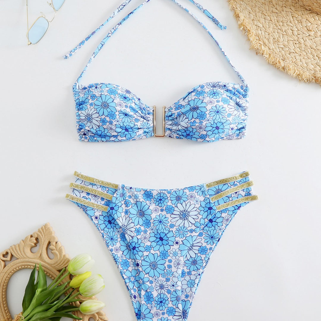 Damen Bandeau-Bikini mit verstellbaren Trägern und elegantem Schnitt EB