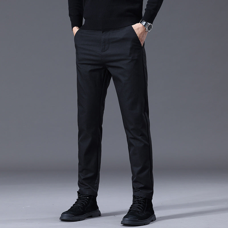 Herren entspannte Slim-Fit Hose mit praktischen Eingrifftaschen EB