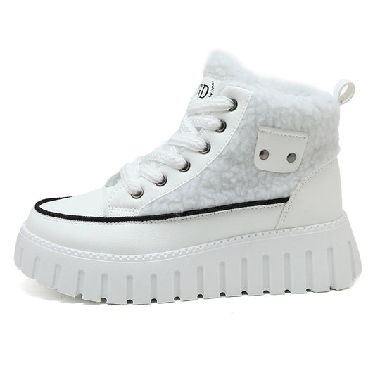 Damen Winterliche High-Top Sneakers mit kuscheligem Innenfutter und modischen Akzenten EB