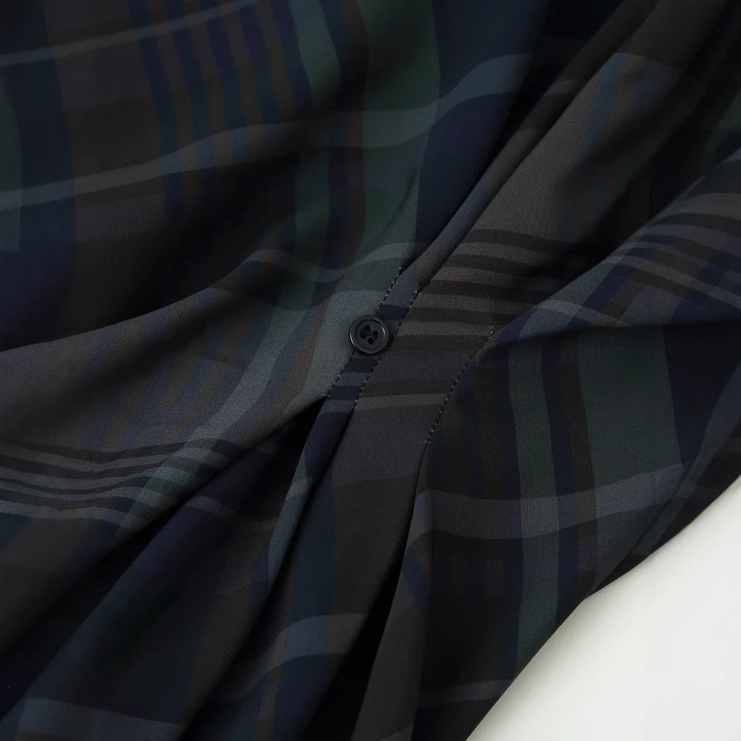 Damen Karottenhose mit modernem Karomuster und entspanntem Schnitt EB