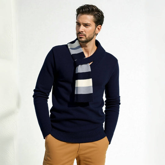 Herren Pullover mit stylischem V-Ausschnitt und gemütlicher Passform EB