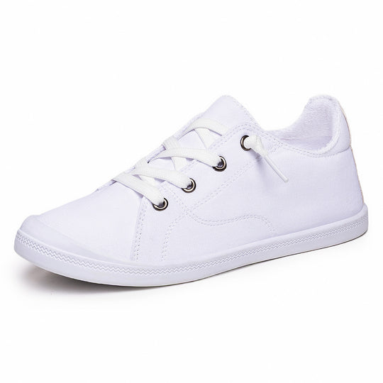 Damen Bequeme Canvas Sneakers mit atmungsaktiver Innensohle EB