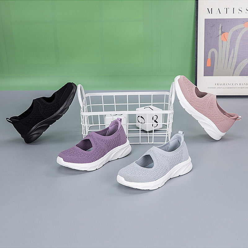 Damen Slip-On Freizeitschuhe mit atmungsaktivem Textil-Obermaterial EB