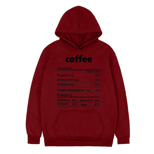 Damen Kapuzenpullover mit kreativem Nährwertdesign EB