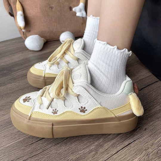 Damen Trendy Sneaker mit tierischem Design EB