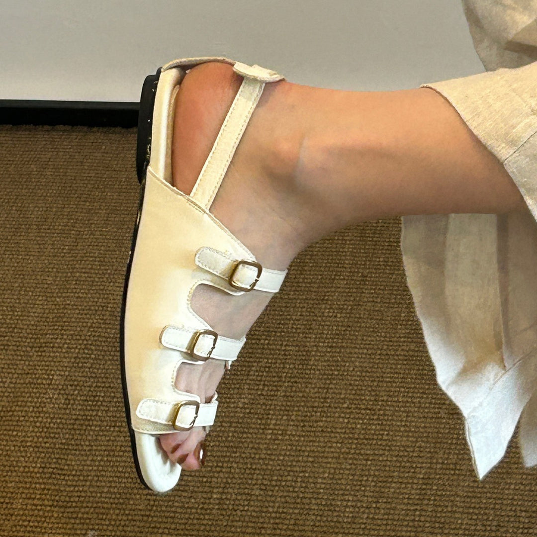 Damen Sandalen mit verstellbarem Riemchen-Design und komfortablem Fußbett EB