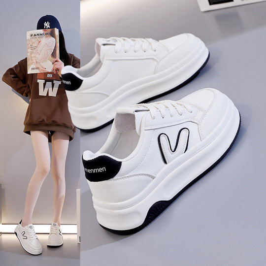 Damen modische Sneaker mit dicker Profilsohle und atmungsaktivem Obermaterial EB