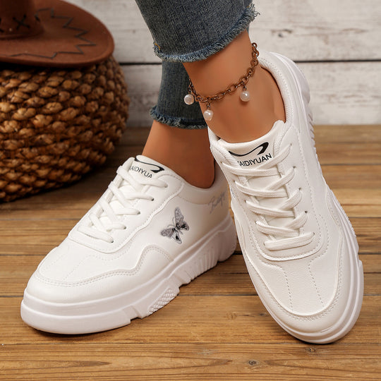 Damen Bequeme Sneakers mit verspieltem Schmetterlingsmotiv EB