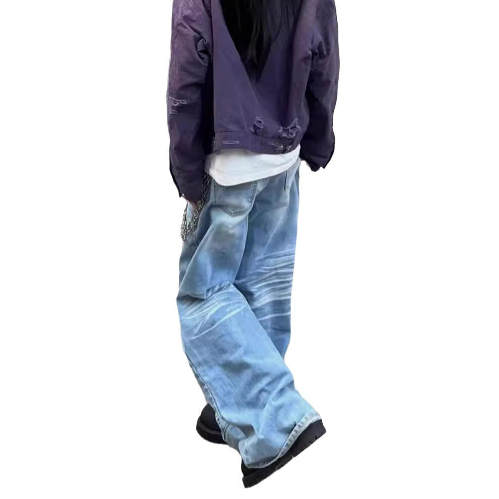 Damen Baggy-Jeans mit modischem Vintage-Look und lässigen Details EB