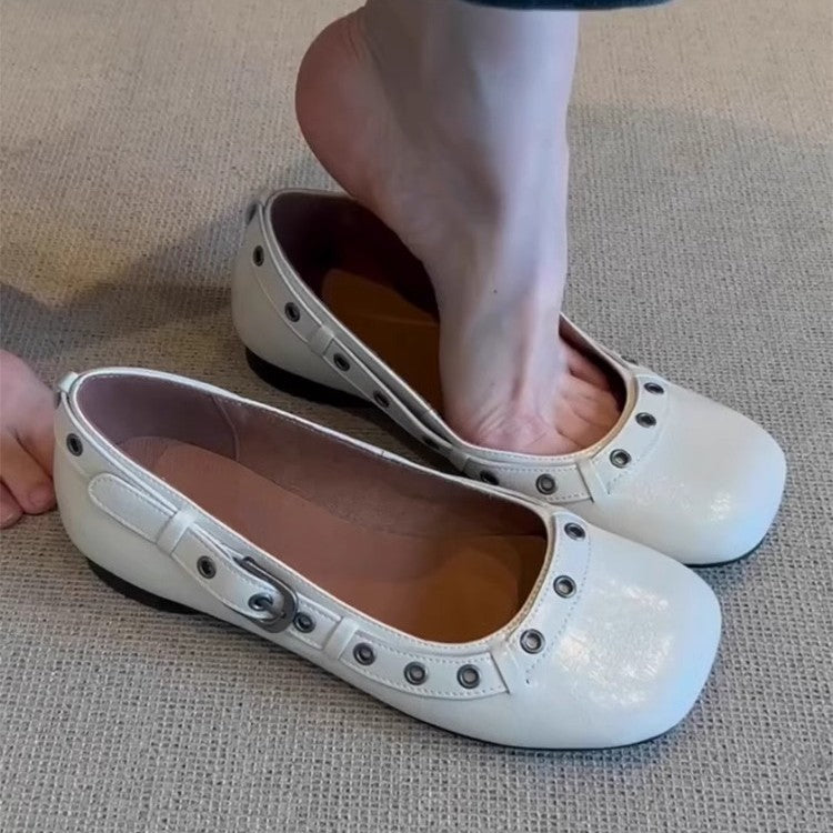 Damen Ballerinas mit elegantem Schnallen-Detail und bequemer Innenpolsterung EB