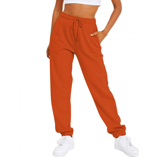 Damen nan locker sitzende Jogginghose mit hohem Komfortbund, verstellbarem Kordelzug und tiefen Seitentaschen EB