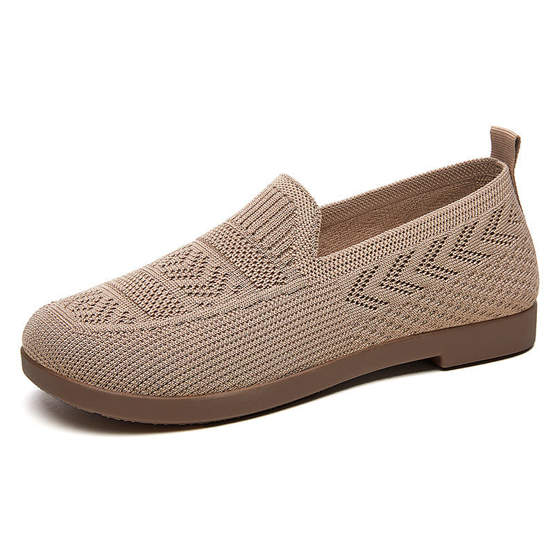 Damen Atmungsaktive Freizeit-Slipper aus flexiblem Strickmaterial EB