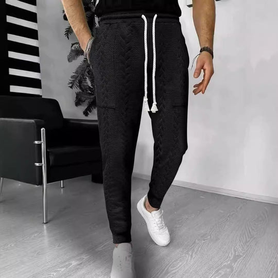 EB | Jogginghosen Lockere Passform Strukturiertes Strickmaterial Kordelzug Taschen