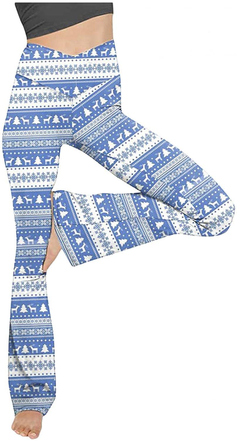 Damen nan taillenhohe Yogahose mit überkreuztem Bund und ausgestelltem Saum mit Schlitz EB