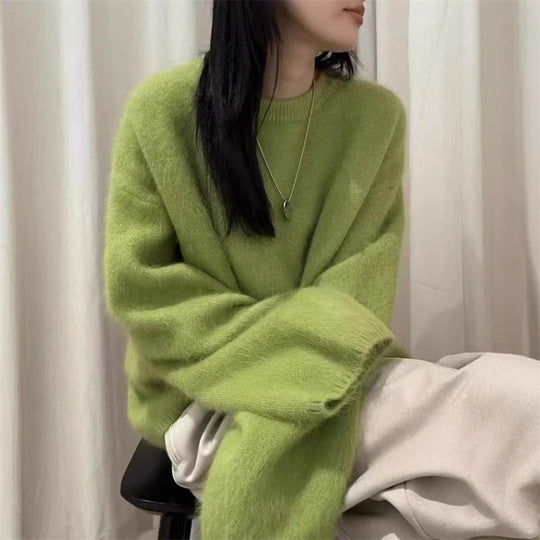 Damen Pullover mit weichem, flauschigem Material EB