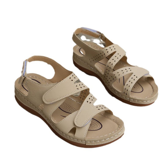 Damen Komfort-Sandalen mit ergonomischem Fußbett und eleganten Schnallen EB