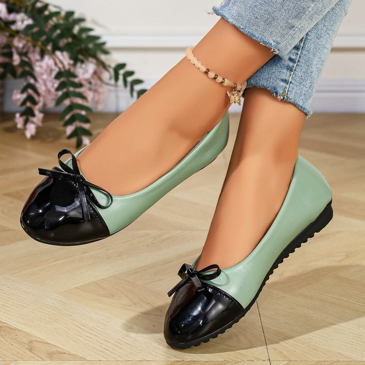 Damen Bequeme Ballerinas mit elegantem Schleifendetail EB
