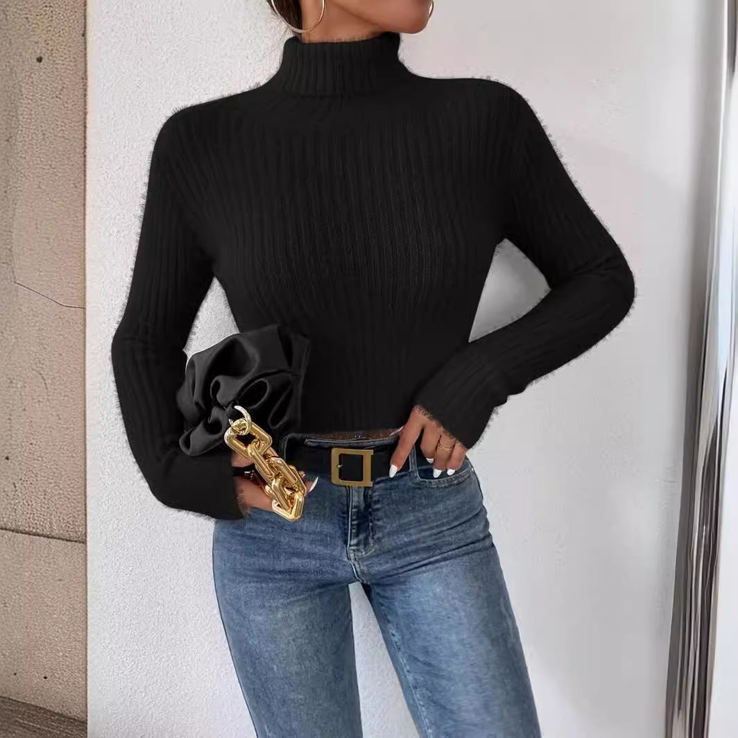 Damen Chic Rollkragenpullover aus feinem Strick EB