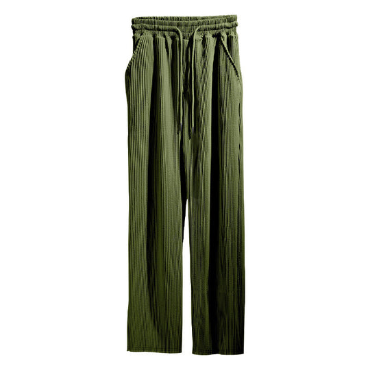 Damen elegante Relaxed Fit Hose mit Gummi-Taille EB