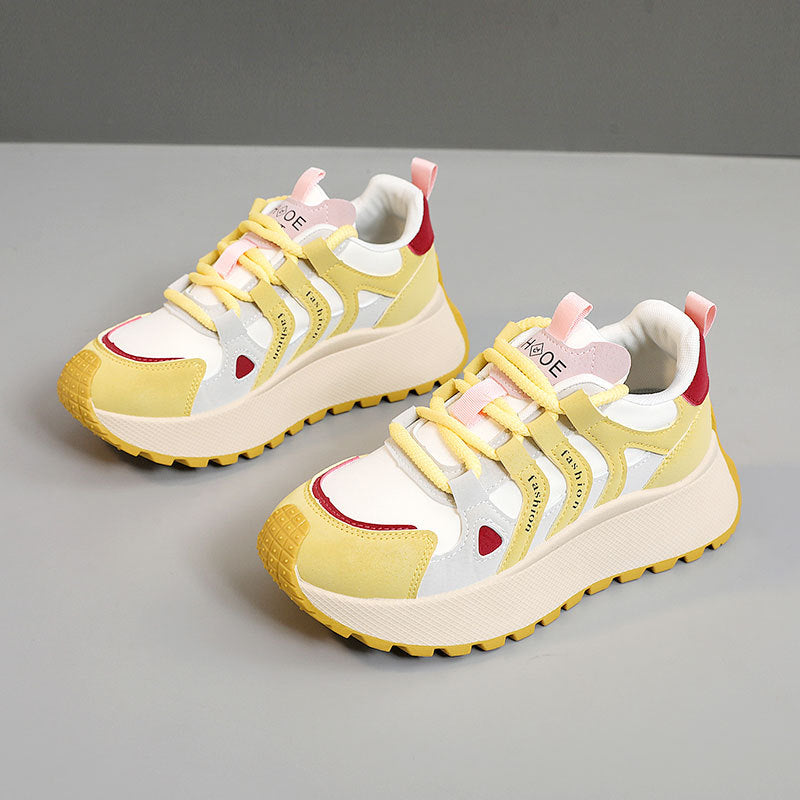 Damen Sportliche Chunky Sneakers mit atmungsaktiver Mesh-Oberfläche und dämpfendem Sohlenprofil EB