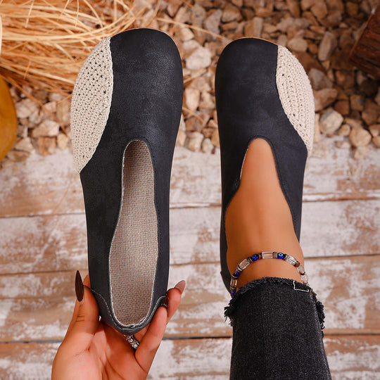 Damen Mokassins mit geflochtenem Design und rutschfester Sohle EB