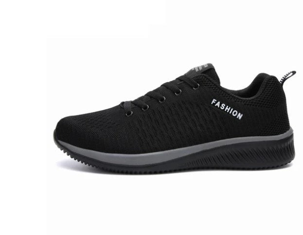 Unisex nan nahtloser Strick-Freizeitschuh mit gepolstertem Innenkragen, Zuglasche und profilierter Gummilaufsohle EB