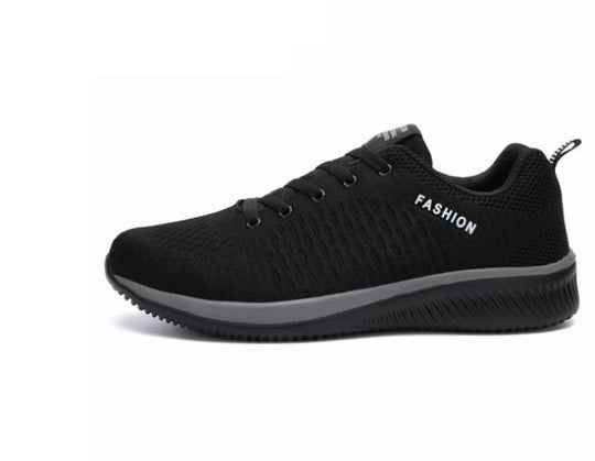 Unisex nan nahtloser Strick-Freizeitschuh mit gepolstertem Innenkragen, Zuglasche und profilierter Gummilaufsohle EB