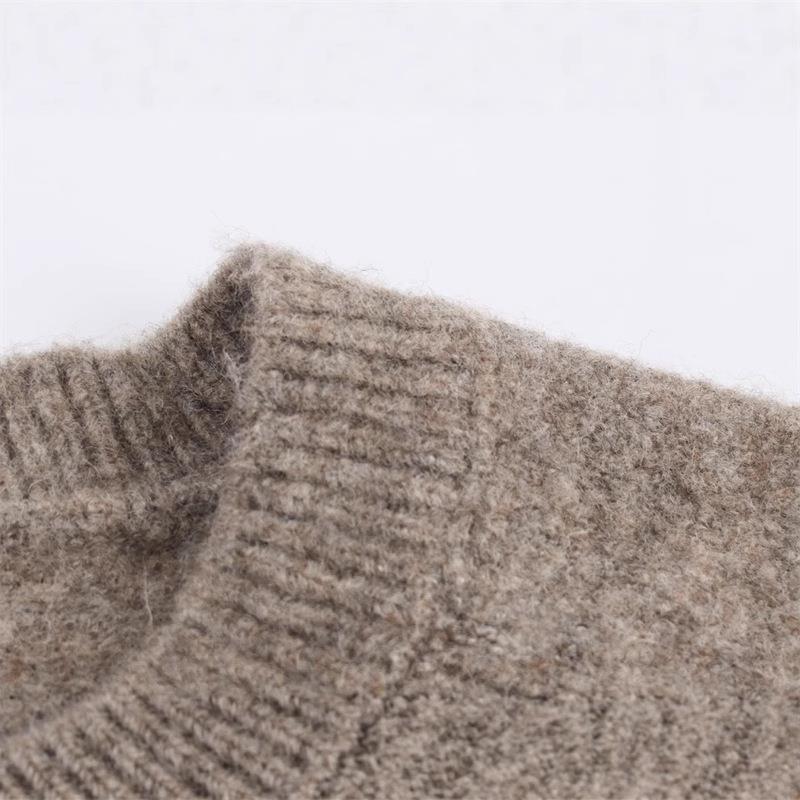 Damen kuschelige Strickjacke mit Knopfverschluss und Raglanärmeln EB