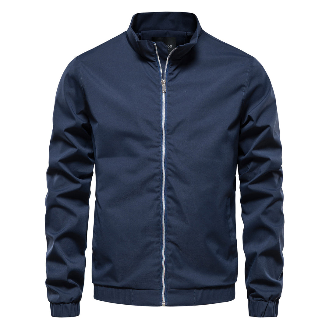 Herren Bomberjacke mit feinem Streifenmuster und elastischen Bünchen EB