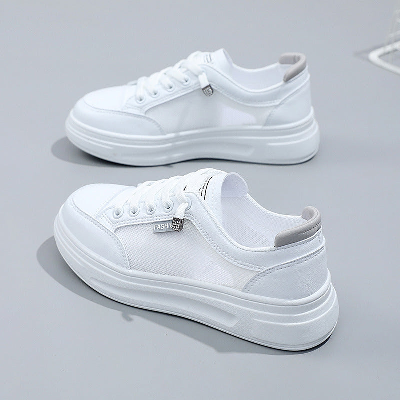 Damen Sportliche Freizeit Sneaker mit atmungsaktivem Mesh-Obermaterial und dämpfender Sohle EB
