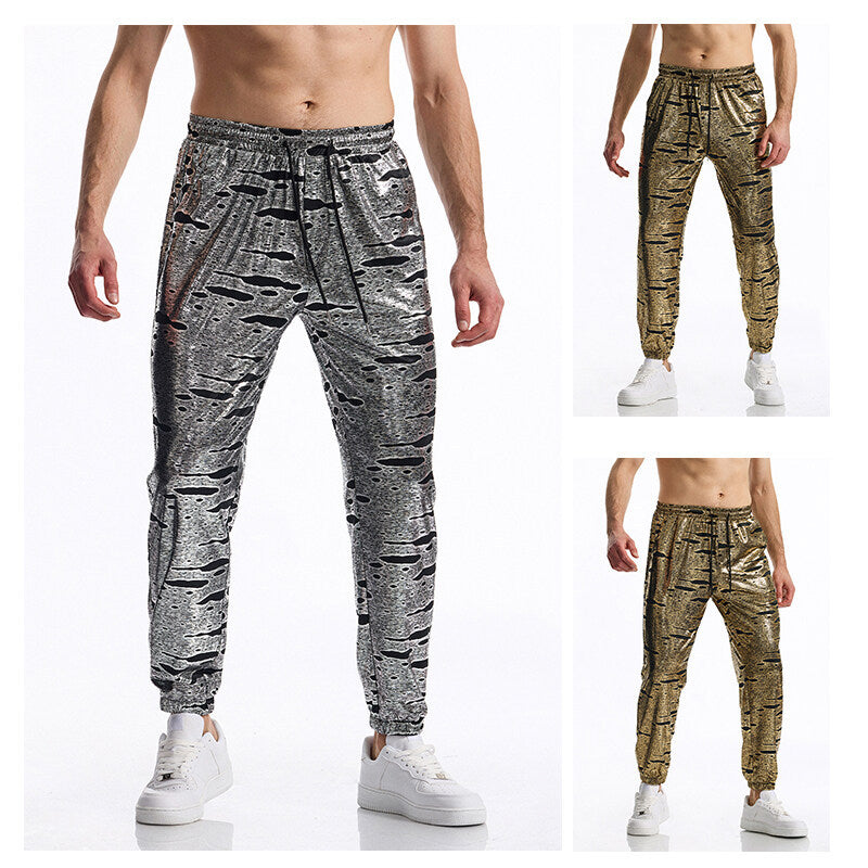 Herren Sportliche Jogginghose mit glänzendem Finish EB