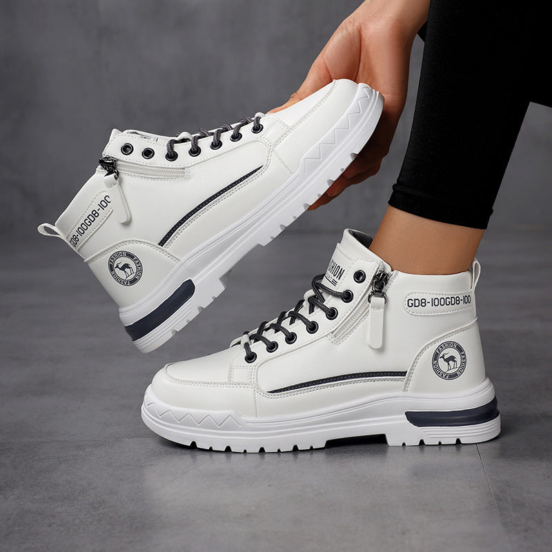Damen modische High-Top Sneakers mit praktischer Schnürung EB