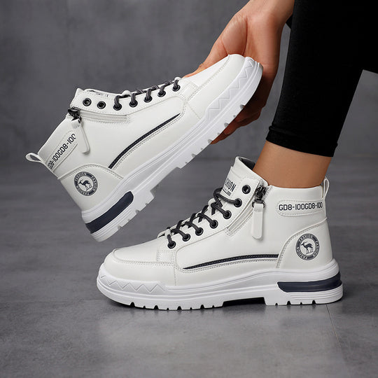 Damen modische High-Top Sneakers mit praktischer Schnürung EB