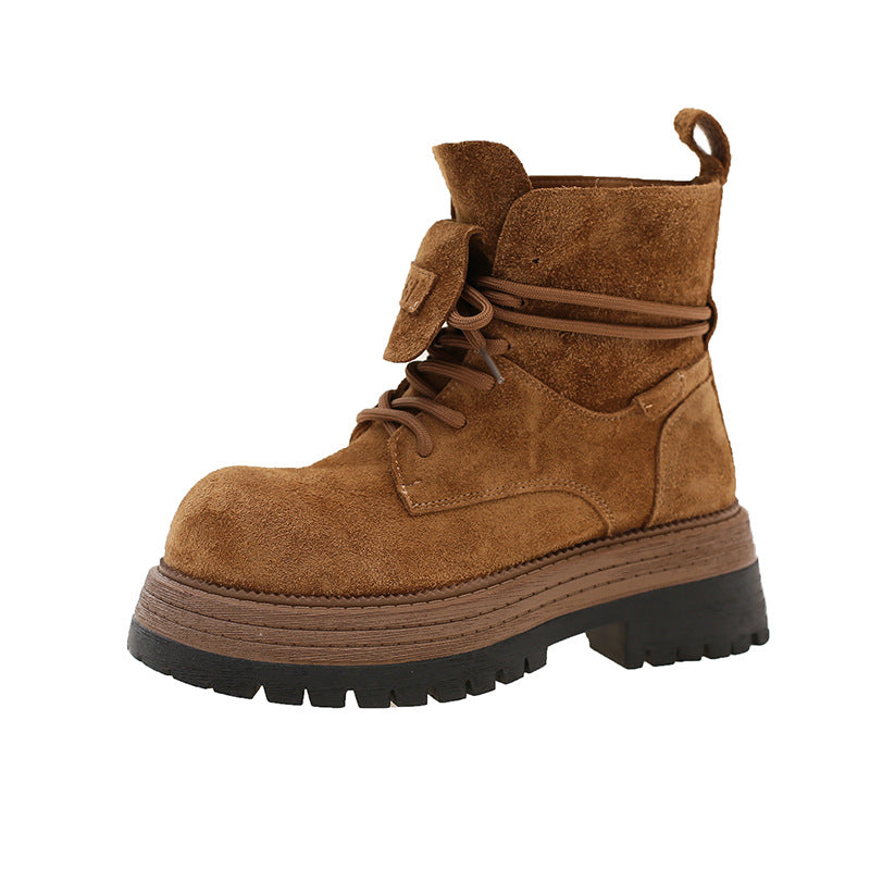 Damen robuste Winterboots mit authentischem Wildleder und stabiler Gummisohle EB