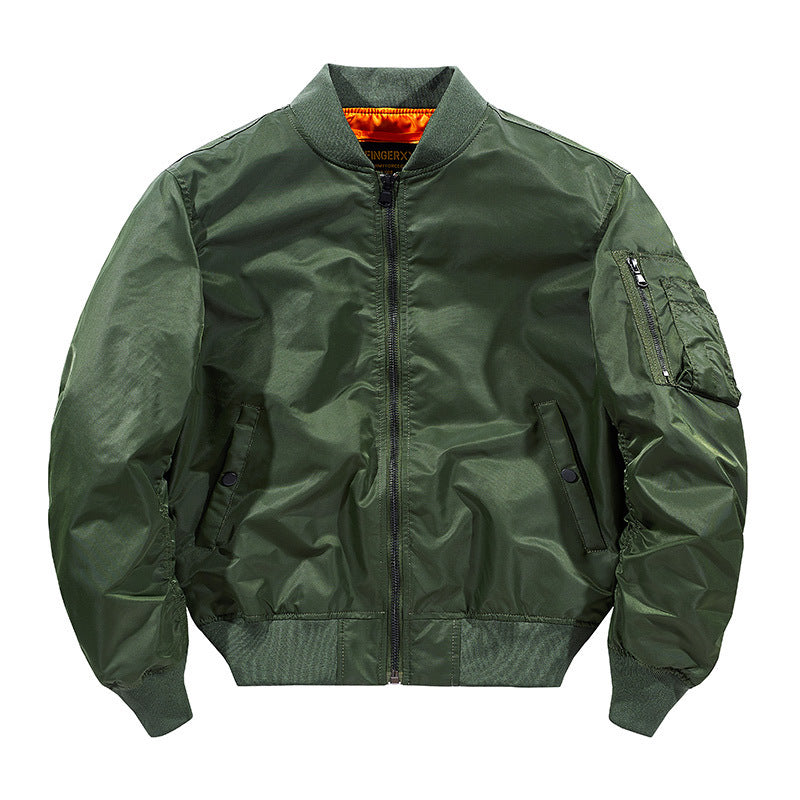 Herren Flieger-Bomberjacke aus technischem Nylon mit Rippbündchen und Ärmeltasche EB