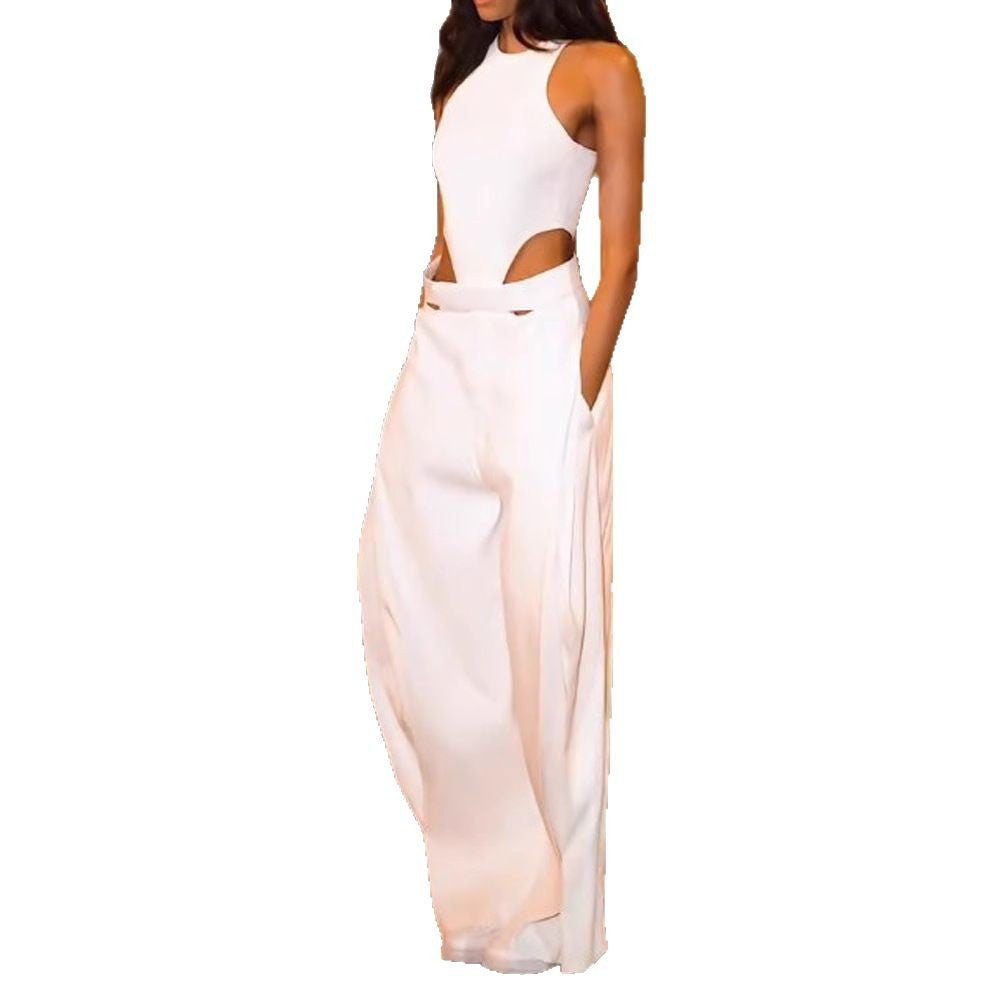 Damen Elegantes Cut-Out Jumpsuit mit Hochbund EB