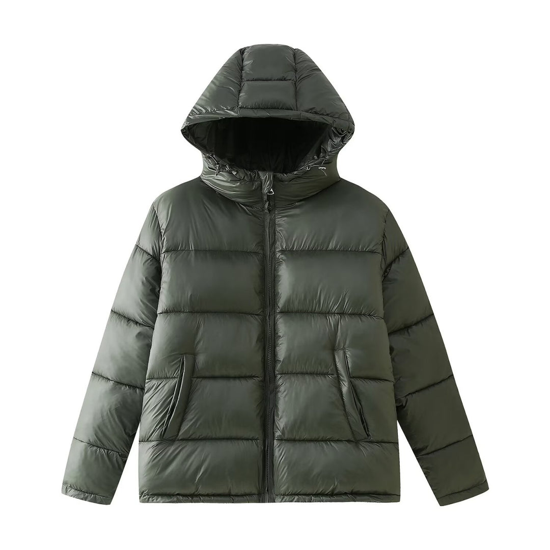 Damen gefütterte Kapuzenjacke mit eleganter Steppung EB