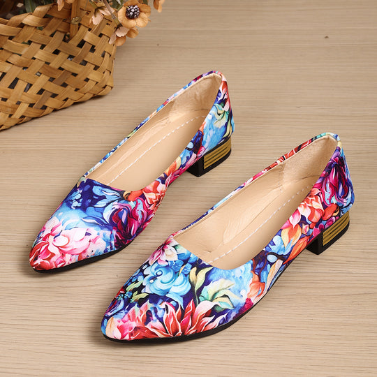Damen Elegante Ballerinas mit extravaganten Goldakzenten EB